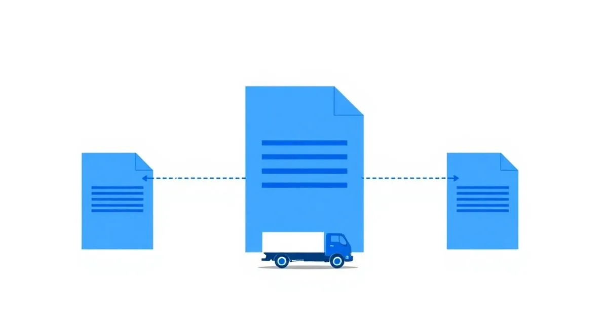 Ilustração de manifesto eletrônico conectado a documentos fiscais de carga e transporte